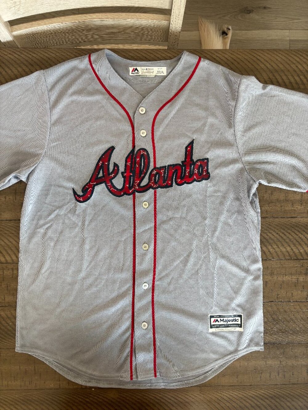 Atlanta Braves Majestic Cool Base Stars & Stripes MLB Jersey Men’s Large Made US